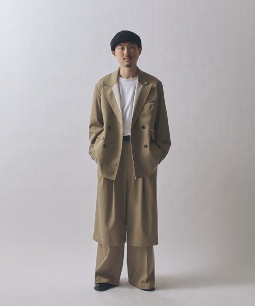 Lui's(ルイス)の「SURJENT ダブルブレストジャケット(テーラードジャケット・メンズ・ベージュ/ブラック・2/1)」の11枚目の写真