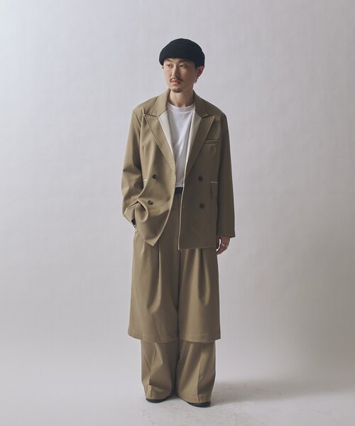 Lui's(ルイス)の「SURJENT ダブルブレストジャケット(テーラードジャケット・メンズ・ベージュ/ブラック・2/1)」の12枚目の写真