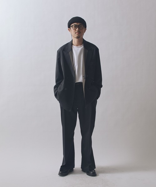 Lui's(ルイス)の「SURJENT ダブルブレストジャケット(テーラードジャケット・メンズ・ベージュ/ブラック・2/1)」の21枚目の写真