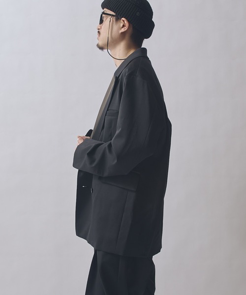 Lui's(ルイス)の「SURJENT ダブルブレストジャケット(テーラードジャケット・メンズ・ベージュ/ブラック・2/1)」の19枚目の写真