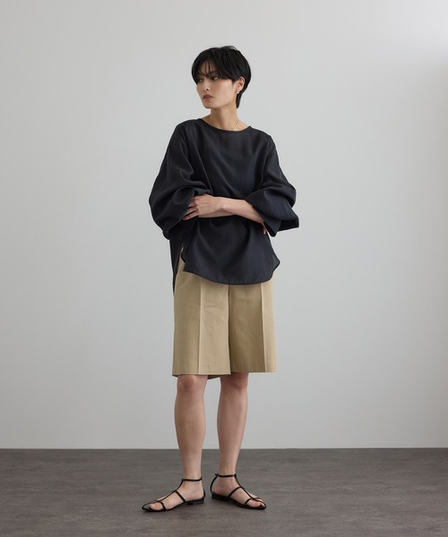 SALON adam et rope'（サロン アダム エ ロペ）の「【WEB限定】シルクMIXルチアブラウス（シャツ/ブラウス・レディース・ブラック/ベージュ系その他/ホワイト・FREE）」の5枚目の写真