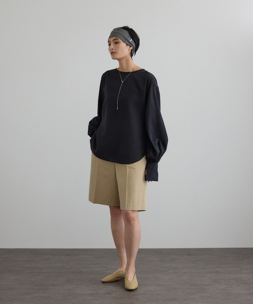 SALON adam et rope'（サロン アダム エ ロペ）の「【WEB限定】シルクMIXルチアブラウス（シャツ/ブラウス・レディース・ブラック/ベージュ系その他/ホワイト・FREE）」の6枚目の写真