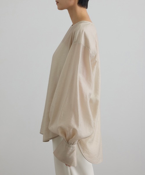 SALON adam et rope'（サロン アダム エ ロペ）の「【WEB限定】シルクMIXルチアブラウス（シャツ/ブラウス・レディース・ブラック/ベージュ系その他/ホワイト・FREE）」の19枚目の写真