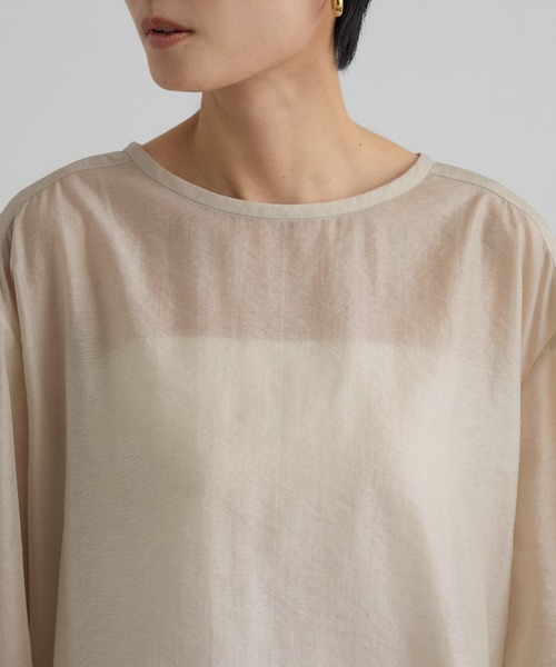 SALON adam et rope'（サロン アダム エ ロペ）の「【WEB限定】シルクMIXルチアブラウス（シャツ/ブラウス・レディース・ブラック/ベージュ系その他/ホワイト・FREE）」の21枚目の写真