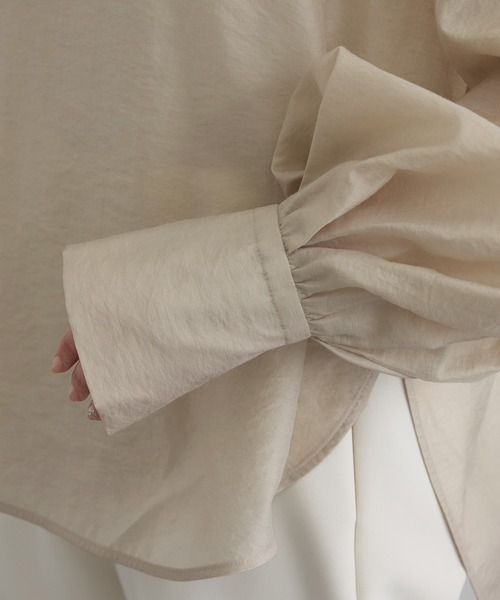 SALON adam et rope'（サロン アダム エ ロペ）の「【WEB限定】シルクMIXルチアブラウス（シャツ/ブラウス・レディース・ブラック/ベージュ系その他/ホワイト・FREE）」の22枚目の写真