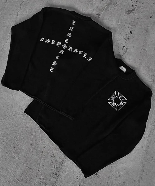 LAST NEST/ラストネスト/L.N.A.Y Cross Knit / Black（ニット/セーター