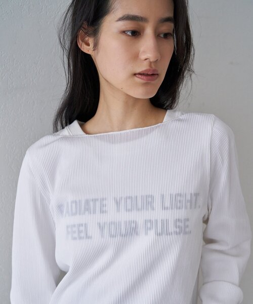 SHENERY（シーナリー）の「オリジナルロゴロンTEE（Tシャツ/カットソー・レディース・オフホワイト/グレー・FREE）」の8枚目の写真