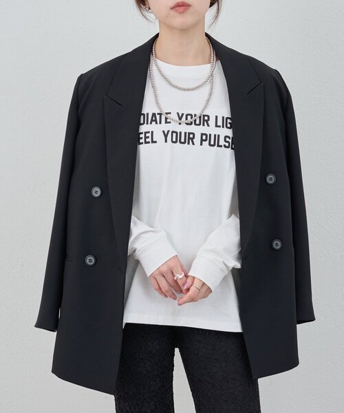 SHENERY（シーナリー）の「オリジナルロゴロンTEE（Tシャツ/カットソー・レディース・オフホワイト/グレー・FREE）」の11枚目の写真