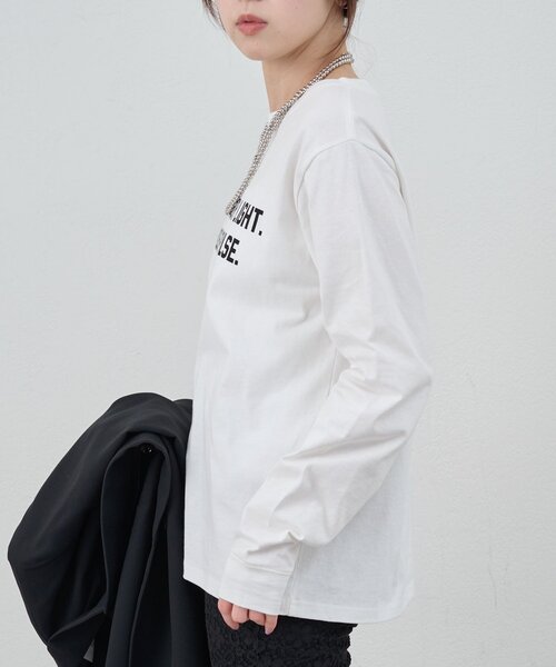 SHENERY（シーナリー）の「オリジナルロゴロンTEE（Tシャツ/カットソー・レディース・オフホワイト/グレー・FREE）」の12枚目の写真