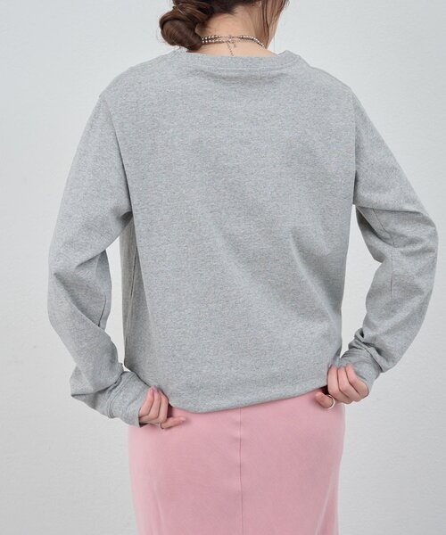 SHENERY（シーナリー）の「オリジナルロゴロンTEE（Tシャツ/カットソー・レディース・オフホワイト/グレー・FREE）」の4枚目の写真