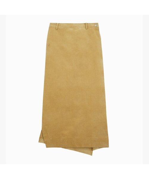 W-VELVET SKIRT [BEIGE]