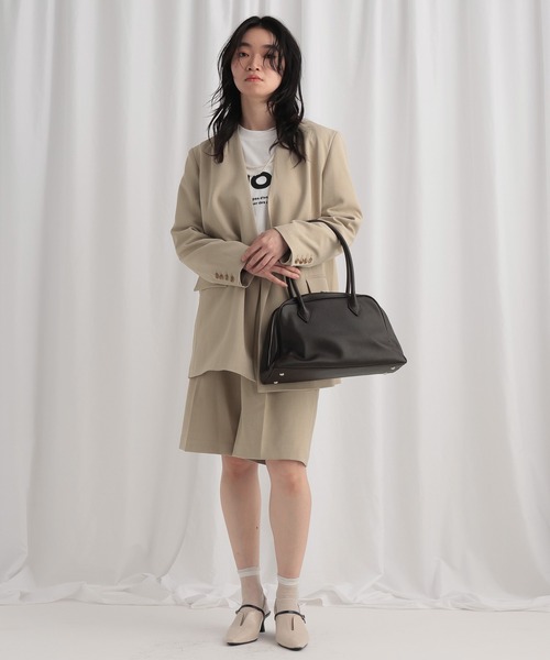 mysty woman(ミスティウーマン)の「ノーカラーWジャケット 643762(テーラードジャケット・レディース・ブラック/ライトベージュ・FREE)」の7枚目の写真