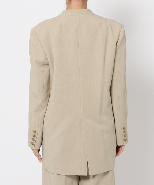 mysty woman(ミスティウーマン)の「ノーカラーWジャケット 643762(テーラードジャケット・レディース・ブラック/ライトベージュ・FREE)」の11枚目の写真