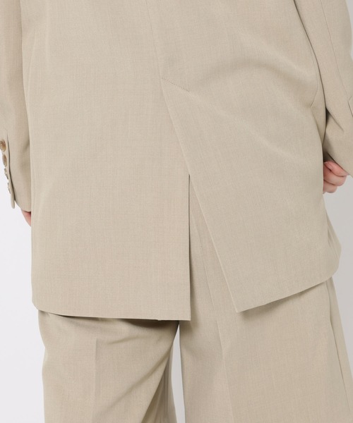 mysty woman(ミスティウーマン)の「ノーカラーWジャケット 643762(テーラードジャケット・レディース・ブラック/ライトベージュ・FREE)」の19枚目の写真