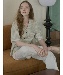 Striped Rayon Shirt - GREEN