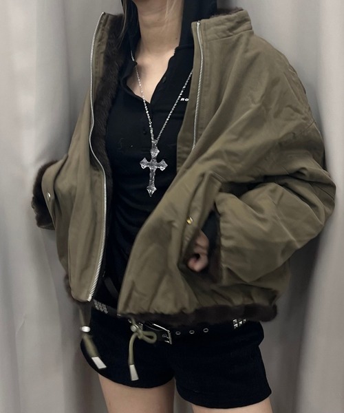 Nu(ニュー)の「【Nu】ブルゾン(ブルゾン・レディース・アイボリー/カーキ/チャコールグレー・MEDIUM)」の1枚目の写真