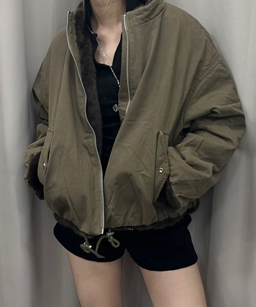Nu(ニュー)の「【Nu】ブルゾン(ブルゾン・レディース・アイボリー/カーキ/チャコールグレー・MEDIUM)」の5枚目の写真