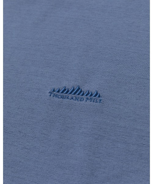 THOUSAND MILE（サウザンドマイル）の「【L's】GATHERED HEM T-SHIRT &  WIDE PANS SET LUXELEAF JERSEY/ギャザーヘムTシャツ＆ワイドパンツ セット（セットアップ・レディース・スミクロ/ホワイト系その他/ブラウン/ブルー・FREE）」の6枚目の写真