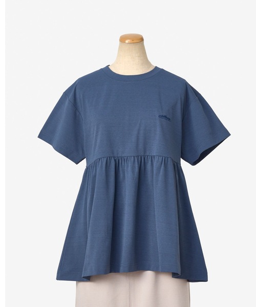 THOUSAND MILE（サウザンドマイル）の「【L's】GATHERED HEM T-SHIRT &  WIDE PANS SET LUXELEAF JERSEY/ギャザーヘムTシャツ＆ワイドパンツ セット（セットアップ・レディース・スミクロ/ホワイト系その他/ブラウン/ブルー・FREE）」の19枚目の写真