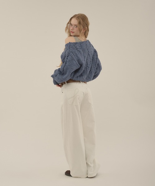 cable loose knit / ケーブルルーズニット（ニット/セーター）｜hazyl