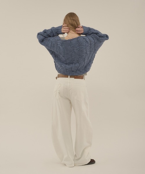 cable loose knit / ケーブルルーズニット（ニット/セーター）｜hazyl