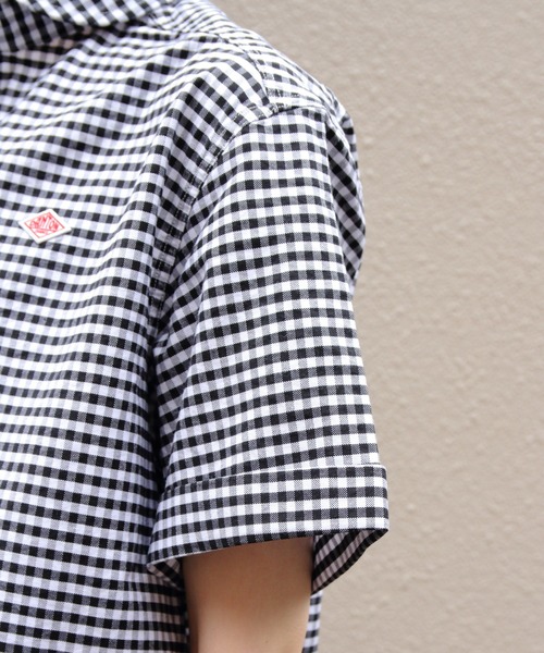 DANTON（ダントン）の「DANTON/ダントン　ラウンドカラープルオーバーショートスリーブシャツ　ROUND COLLAR P.O SHIRT SHORT SLEEVE （ウィメンズ） DT-B0283 OXP（シャツ/ブラウス・レディース・サックスブルー/ブラック・38）」の6枚目の写真