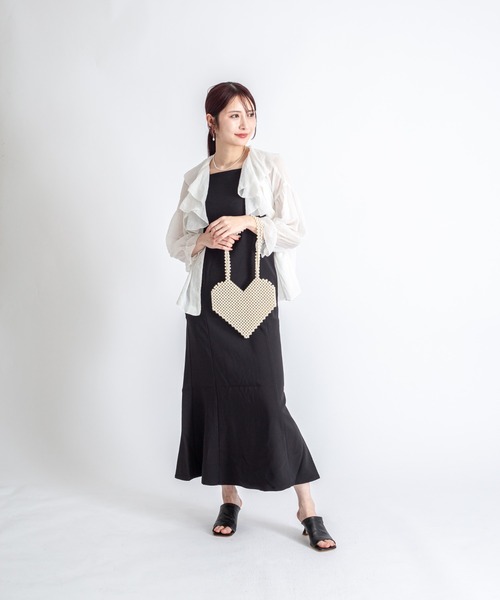 Rivel(リヴェル)の「【THE BAGMATI/ザ・バグマティー】グラスビーズバッグ ハート ハンドバッグ(トートバッグ・レディース・アイボリー/ブラック・FREE)」の10枚目の写真
