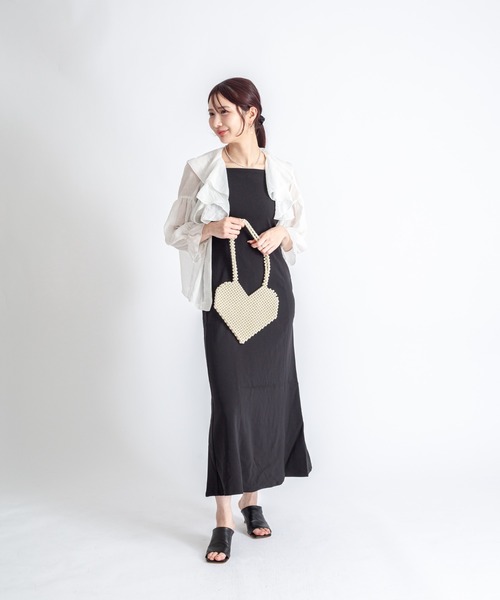 Rivel(リヴェル)の「【THE BAGMATI/ザ・バグマティー】グラスビーズバッグ ハート ハンドバッグ(トートバッグ・レディース・アイボリー/ブラック・FREE)」の11枚目の写真