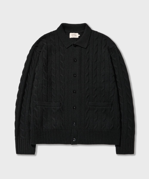 Ivy essential knit 케어 블랙 кардиган