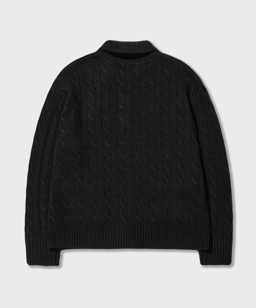 AMFEAST(アンフィースト)の「アイビーエッセンシャルケーブルカーディガンブラック(カーディガン/ボレロ・メンズ・その他・MEDIUM/LARGE/X-LARGE)」の2枚目の写真