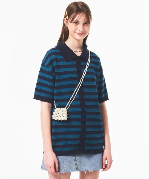 MAINBOOTH(メインブース)の「Bonbon Crochet Sweater(NAVY)(ニット/セーター・レディース・その他・2/3)」の2枚目の写真