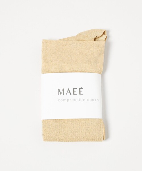 green label relaxing(グリーンレーベルリラクシング)の「<MAEE>コンプレッション ソックス (グリッターリブ) / 着圧ソックス / 靴下(ソックス/靴下・レディース・ゴールド/シルバー・FREE)」の17枚目の写真