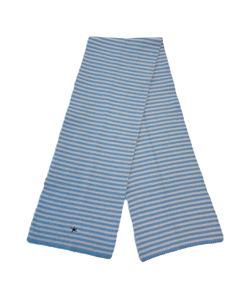 THECOLDESTMOMENT(ザコールデストモーメント)の「TCM mini logo stripe muffler (sky blue/grey)(マフラー・レディース・その他・ONE SIZE)」の3枚目の写真