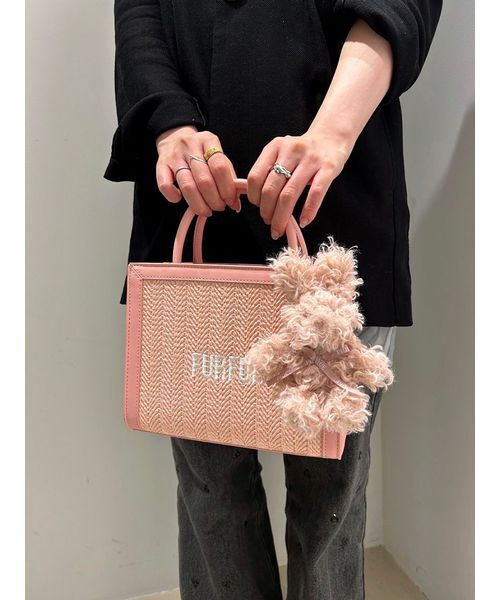 gelato pique(ジェラートピケ)の「【USAGI ONLINE/ZOZO限定】ラビットリボンキーチャーム(キーケース/キーアクセサリー・レディース・ピンク/オフホワイト/グレー・F)」の7枚目の写真