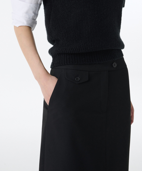MUSINSA STANDARD WOMAN（ムシンサスタンダードウーマン）の「ウィメンズストレートマキシスカート[ブラック]（スカート・レディース・その他・LARGE/MEDIUM/SMALL/X-SMALL）」の6枚目の写真