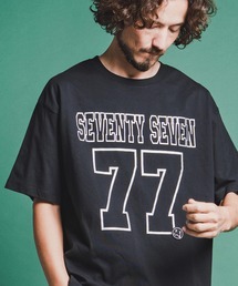 seventy seven（セブンティセブン）の「mt10175-middle onz S-S fine box t-shirt (77number) Tシャツ(7726S200)（Tシャツ/カットソー）」