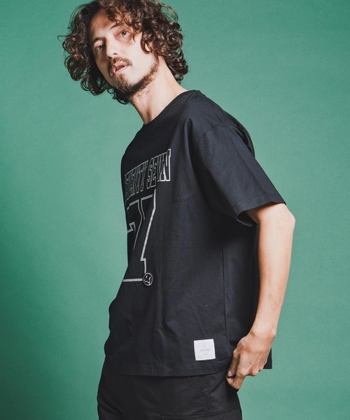 seventy seven(セブンティセブン)の「mt10175-middle onz S-S fine box t-shirt (77number) Tシャツ(7726S200)(Tシャツ/カットソー・メンズ・ホワイト/ブラック/アイボリー・XL/L/M/S)」の14枚目の写真