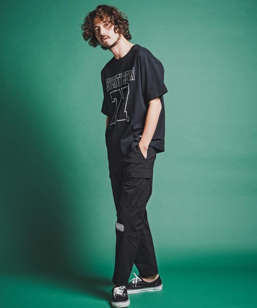 seventy seven(セブンティセブン)の「mt10175-middle onz S-S fine box t-shirt (77number) Tシャツ(7726S200)(Tシャツ/カットソー・メンズ・ホワイト/ブラック/アイボリー・XL/L/M/S)」の17枚目の写真