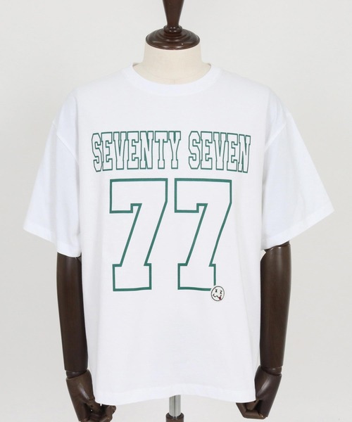 seventy seven(セブンティセブン)の「mt10175-middle onz S-S fine box t-shirt (77number) Tシャツ(7726S200)(Tシャツ/カットソー・メンズ・ホワイト/ブラック/アイボリー・XL/L/M/S)」の20枚目の写真