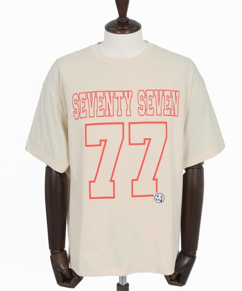 seventy seven(セブンティセブン)の「mt10175-middle onz S-S fine box t-shirt (77number) Tシャツ(7726S200)(Tシャツ/カットソー・メンズ・ホワイト/ブラック/アイボリー・XL/L/M/S)」の21枚目の写真