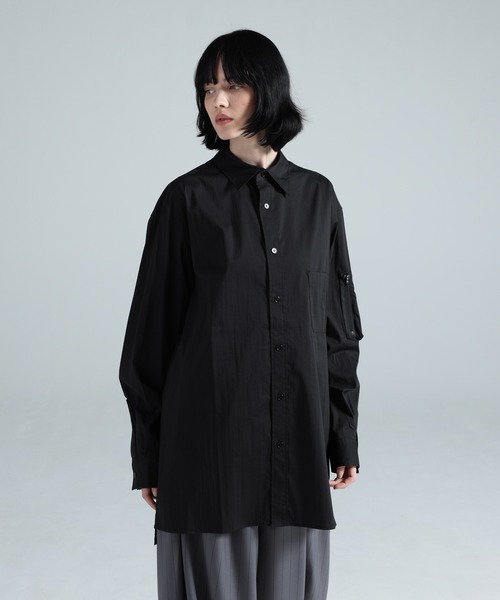 Y-3（ワイスリー）の「Y-3 COTTON LONG SLEEVE SHIRT（シャツ/ブラウス・メンズ・ブラック・XX-SMALL/X-SMALL/SMALL/MEDIUM/LARGE/X-LARGE）」の4枚目の写真