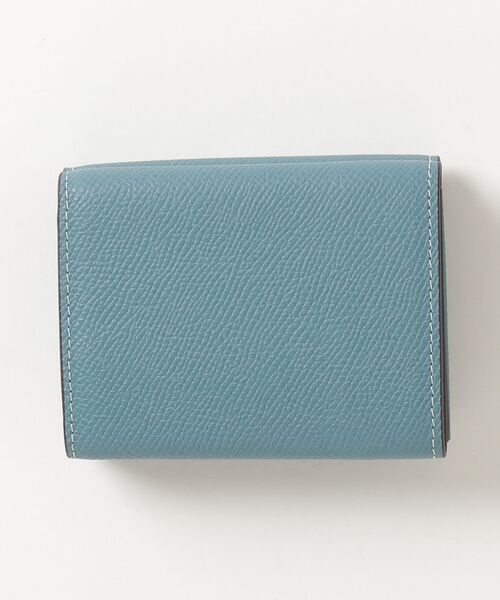 バイカラー 三つ折りミニ財布 本革 エプソンレザー（財布）｜attiree