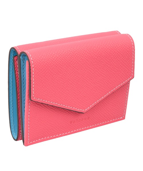 バイカラー 三つ折りミニ財布 本革 エプソンレザー（財布）｜attiree