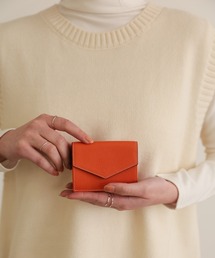 attiree（アティレー）の「バイカラー 三つ折りミニ財布 本革 エプソンレザー（財布）」