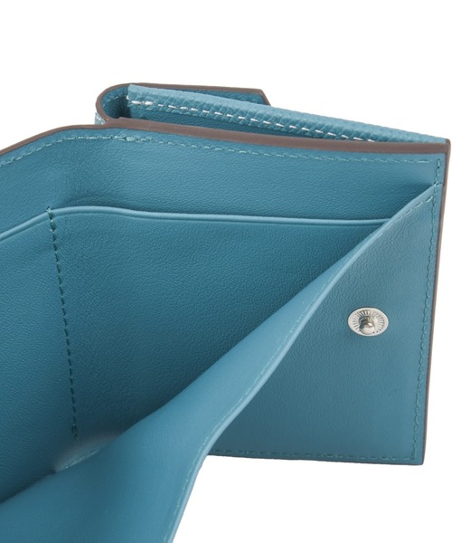 バイカラー 三つ折りミニ財布 本革 エプソンレザー（財布）｜attiree