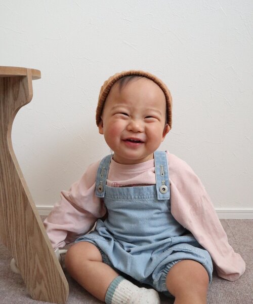 CIAOPANIC TYPY（チャオパニックティピー）の「【BABY】サラッと快適！カボチャデニムサロペロンパース（サロペット/オーバーオール・キッズ・ネイビー/サックスブルー・80）」の13枚目の写真