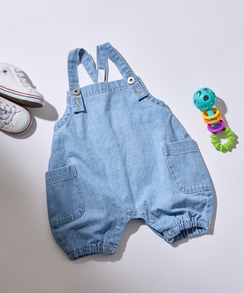 CIAOPANIC TYPY（チャオパニックティピー）の「【BABY】サラッと快適！カボチャデニムサロペロンパース（サロペット/オーバーオール・キッズ・ネイビー/サックスブルー・80）」の18枚目の写真
