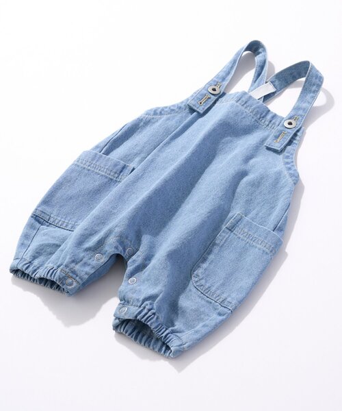 CIAOPANIC TYPY（チャオパニックティピー）の「【BABY】サラッと快適！カボチャデニムサロペロンパース（サロペット/オーバーオール・キッズ・ネイビー/サックスブルー・80）」の22枚目の写真