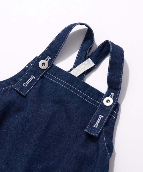 CIAOPANIC TYPY(チャオパニックティピー)の「【BABY】サラッと快適!カボチャデニムサロペロンパース(サロペット/オーバーオール・キッズ・ネイビー/サックスブルー・80)」の22枚目の写真