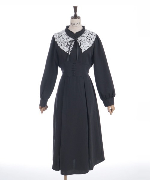 axes femme(アクシーズファム)の「付け襟付ハイウエストワンピース(ワンピース・レディース・クリーム/ブラック/ミント・MEDIUM)」の17枚目の写真